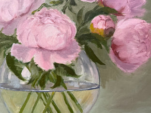 Pink Peonies by Karen d’Angeac Mihm |   Closeup View of Artwork 