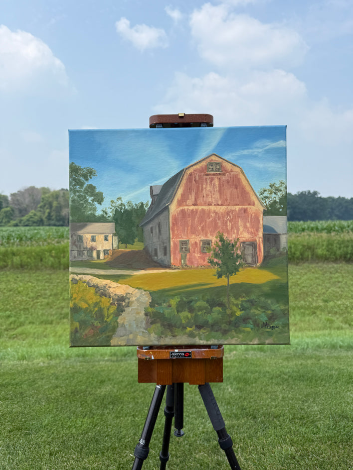 Red Barn by Karen d’Angeac Mihm |  Context View of Artwork 