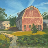 Original art for sale at UGallery.com | Red Barn by Karen d’Angeac Mihm | $1,075 | oil painting | 20' h x 20' w | thumbnail 1