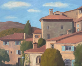 Original art for sale at UGallery.com | Saint-Paul-de-Vence Village by Karen d’Angeac Mihm | $950 | oil painting | 16' h x 20' w
