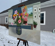 Original art for sale at UGallery.com | Summer Bouquet by Karen d’Angeac Mihm | $1,575 | oil painting | 24' h x 30' w | thumbnail 2