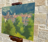 Original art for sale at UGallery.com | Village in Provence by Karen d’Angeac Mihm | $650 | oil painting | 16' h x 20' w | thumbnail 2