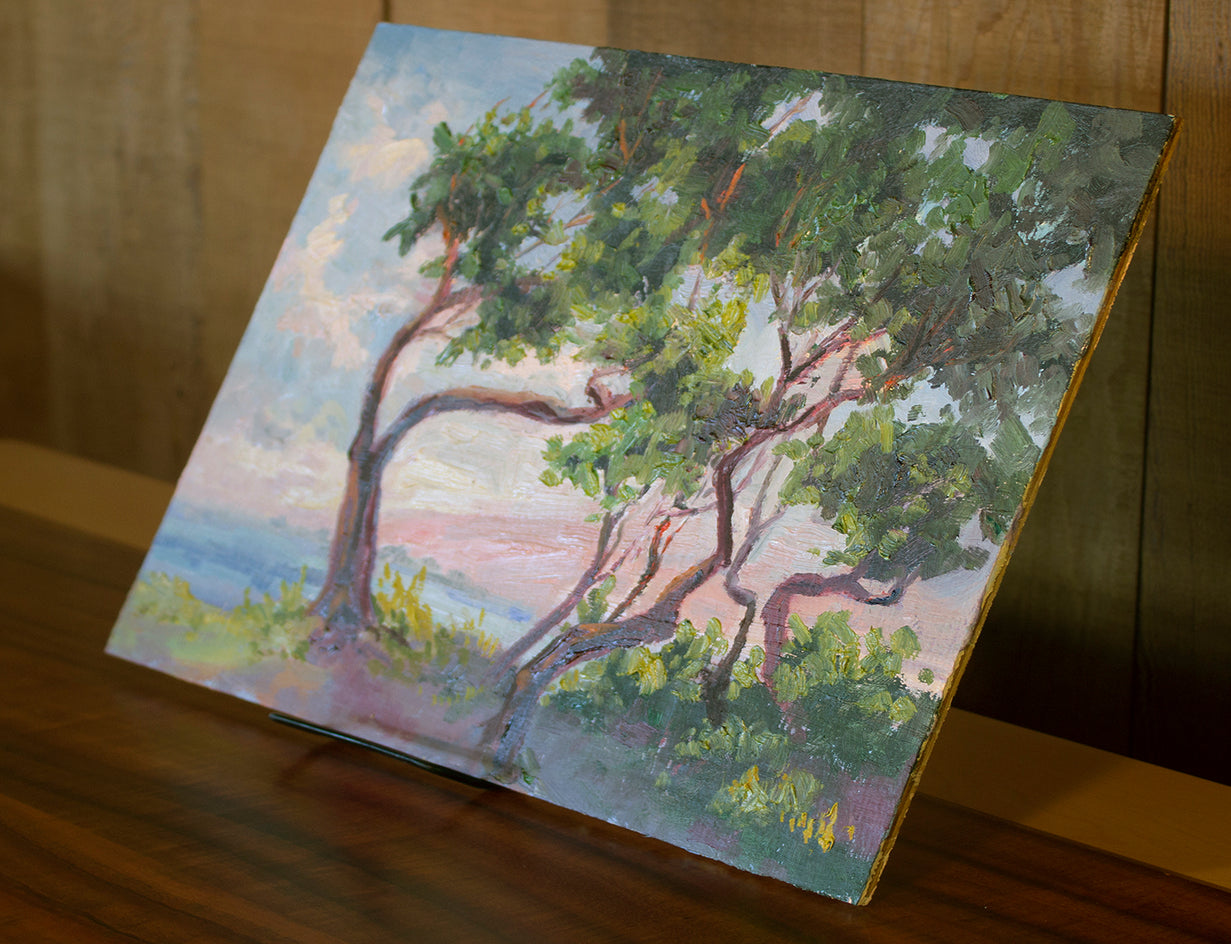 Beach Windows: Windbent by Karen E Lewis |  Side View of Artwork 