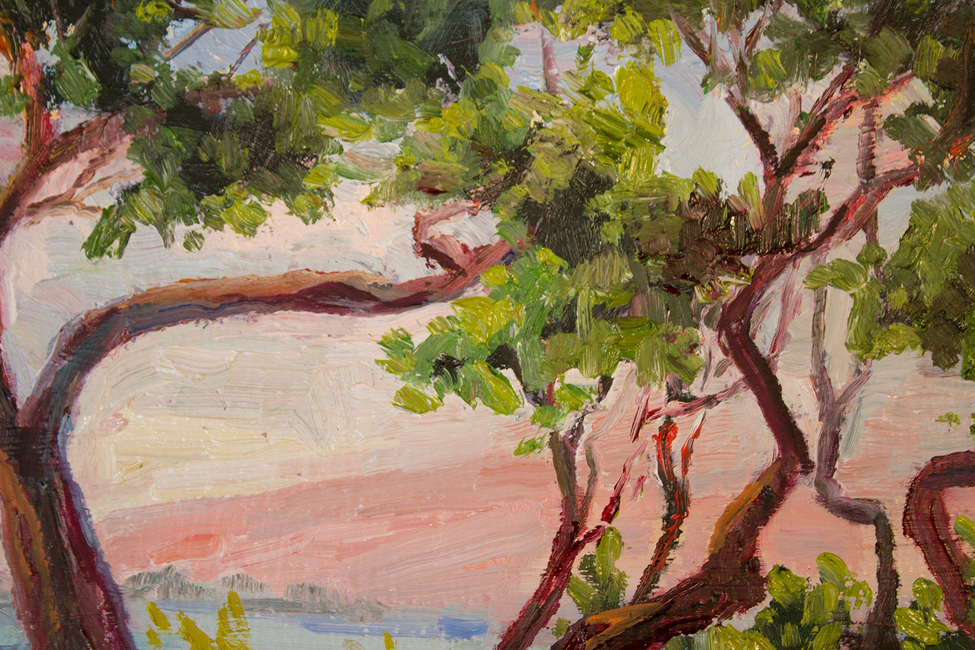 Beach Windows: Windbent by Karen E Lewis |  Closeup View of Artwork 