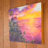 Original art for sale at UGallery.com | Cliffside Perch by Karen E Lewis | $1,000 | oil painting | 18' h x 24' w | thumbnail 2