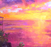 Original art for sale at UGallery.com | Cliffside Perch by Karen E Lewis | $1,000 | oil painting | 18' h x 24' w | thumbnail 4