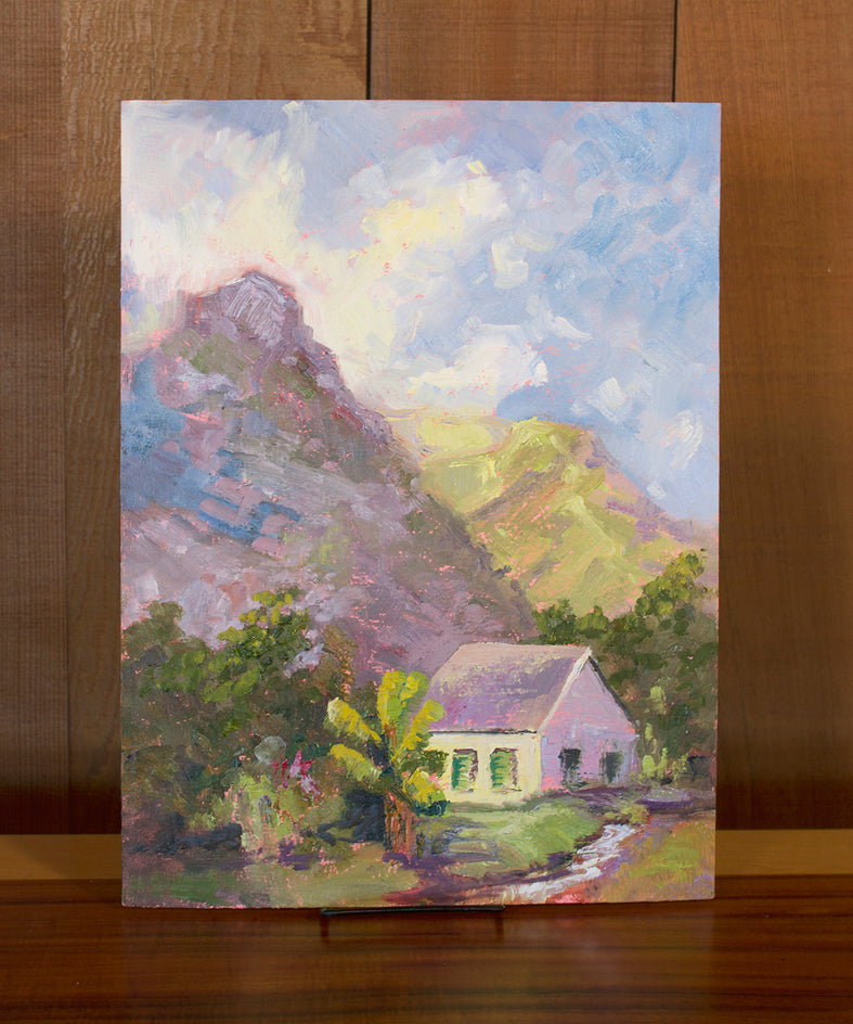 Iao Valley Cottage by Karen E Lewis |  Context View of Artwork 