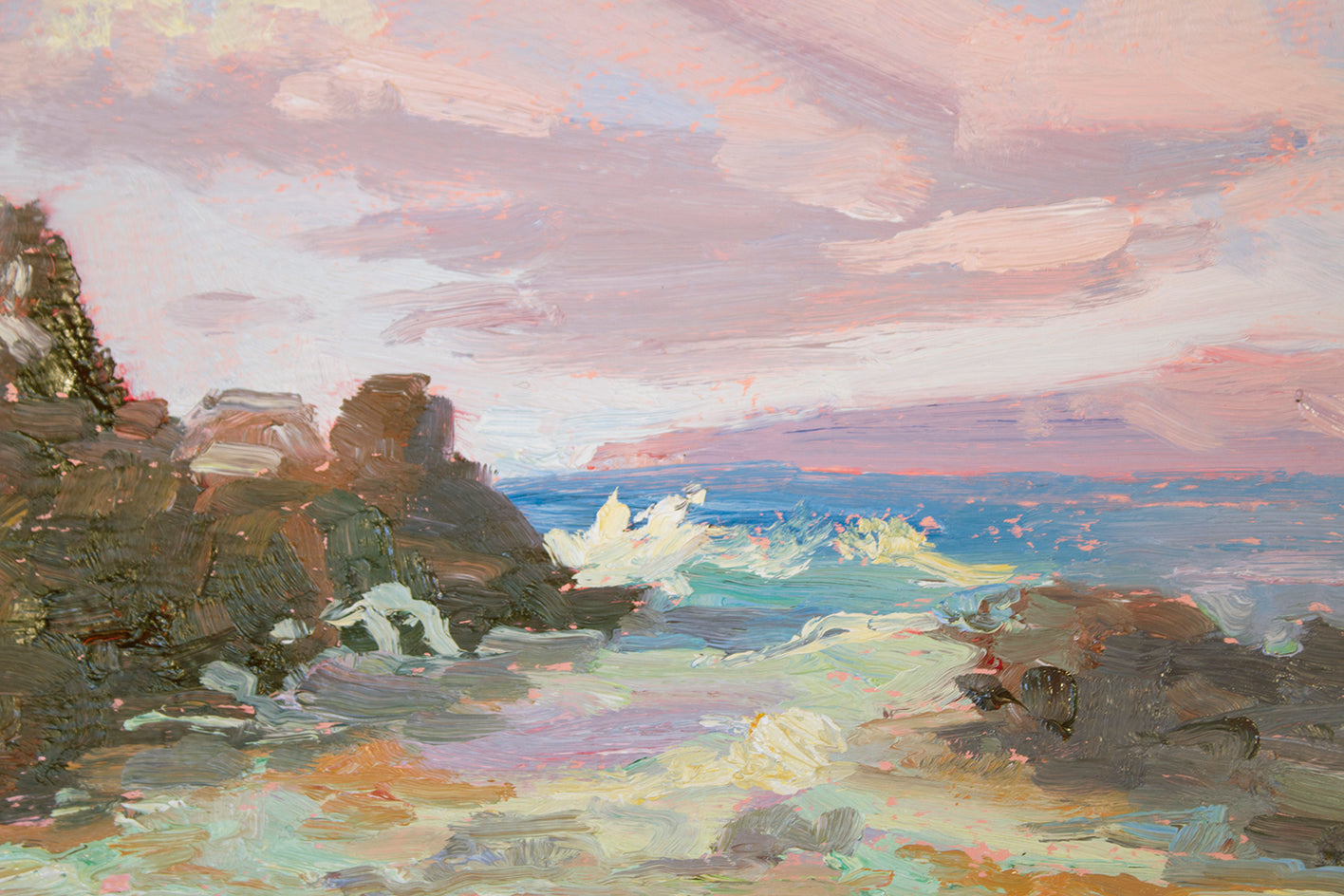 Secret Beach by Karen E Lewis |  Closeup View of Artwork 