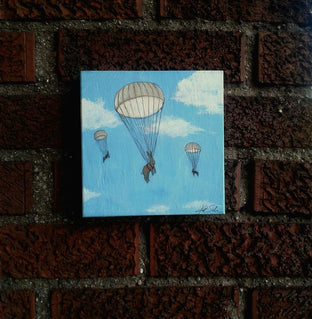Sky Diving Bunnies by Kat Silver |  Context View of Artwork 