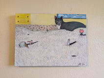 Original art for sale at UGallery.com | Cat Got Your Tongue by Kat Silver | $1,400 | oil painting | 18' h x 24' w | thumbnail 3