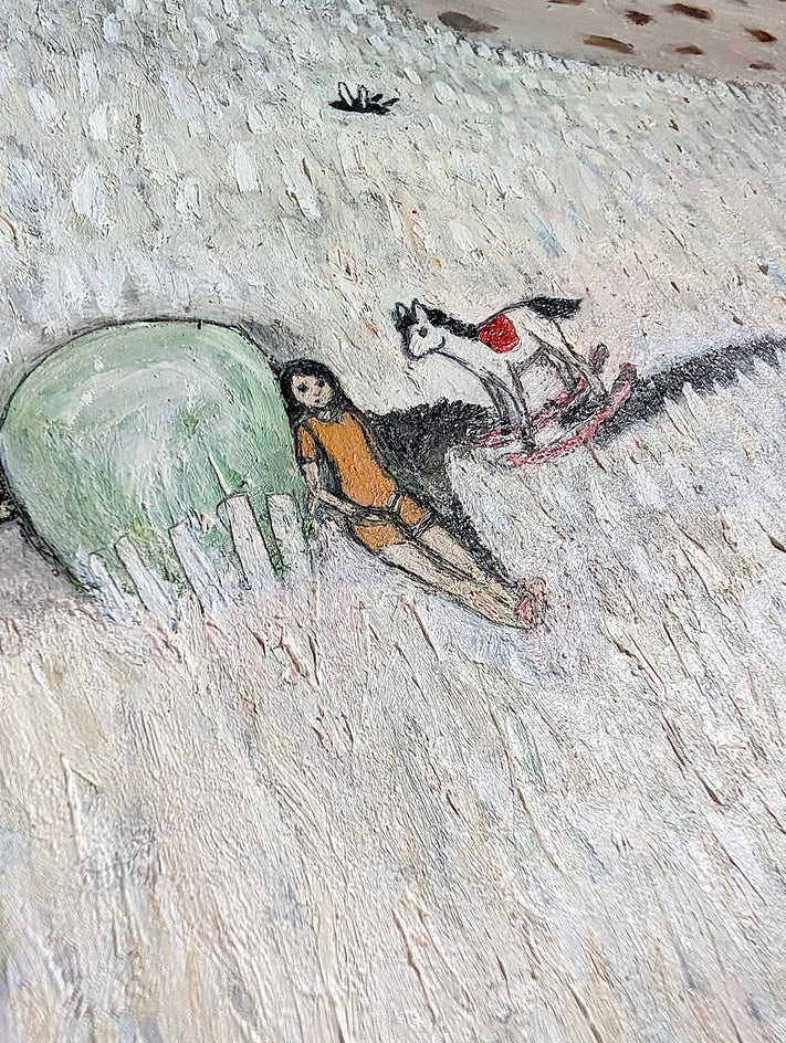 Cat Got Your Tongue by Kat Silver |  Closeup View of Artwork 