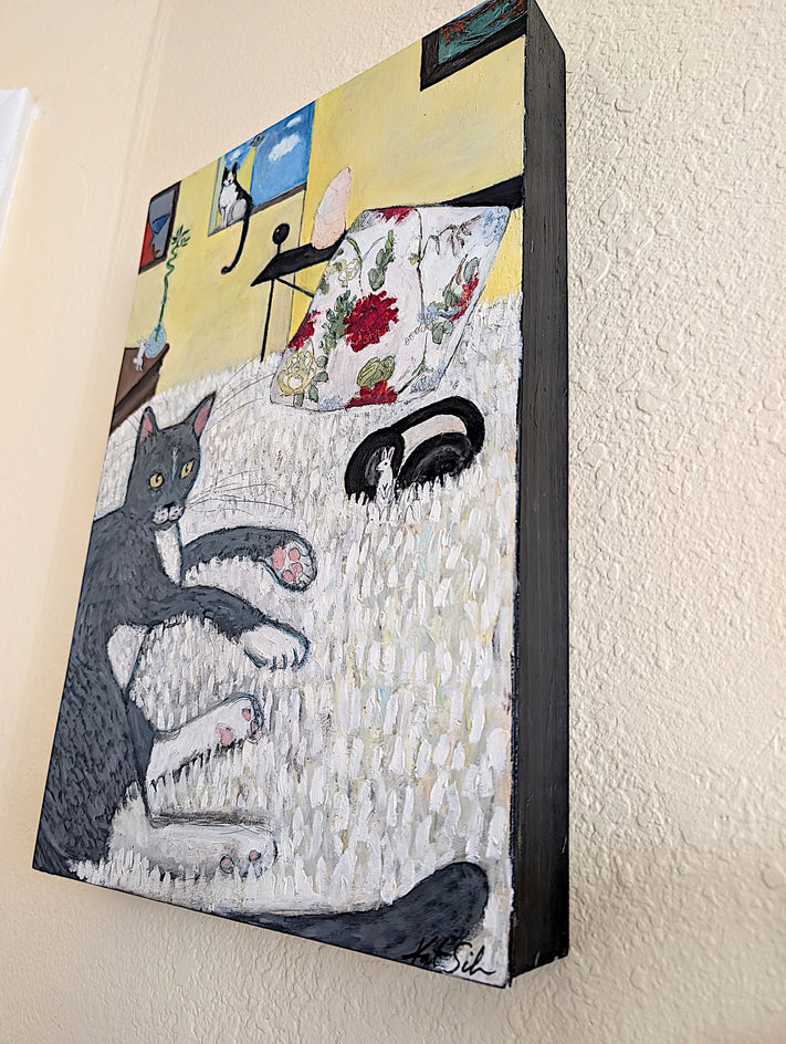 Chillin Like a Villain by Kat Silver |  Side View of Artwork 