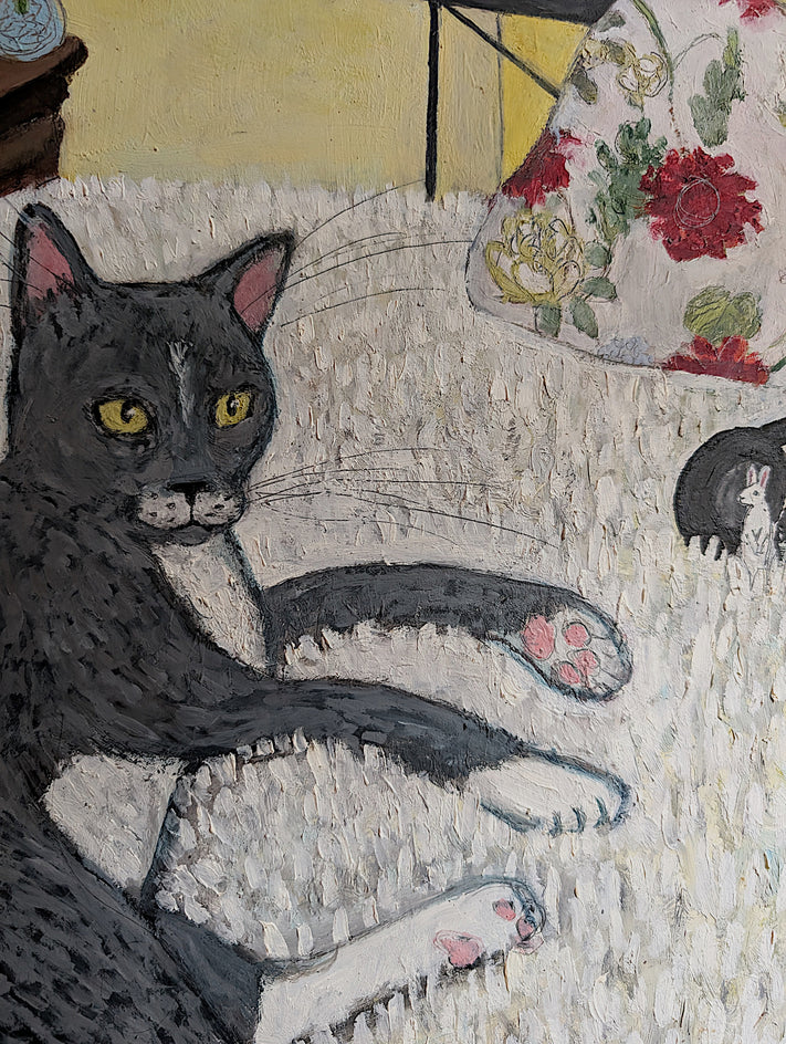 Chillin Like a Villain by Kat Silver |  Closeup View of Artwork 