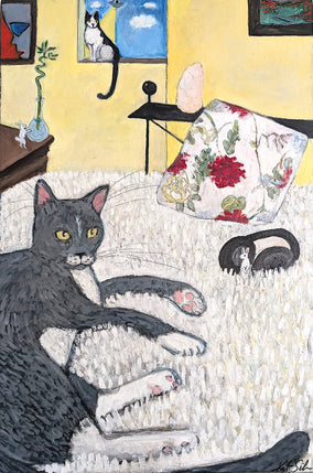 Original art for sale at UGallery.com | Chillin Like a Villain by Kat Silver | $1,025 | oil painting | 18' h x 12' w