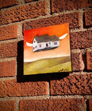 Original art for sale at UGallery.com | Fly Far Far Away by Kat Silver | $275 | oil painting | 5' h x 5' w | thumbnail 3