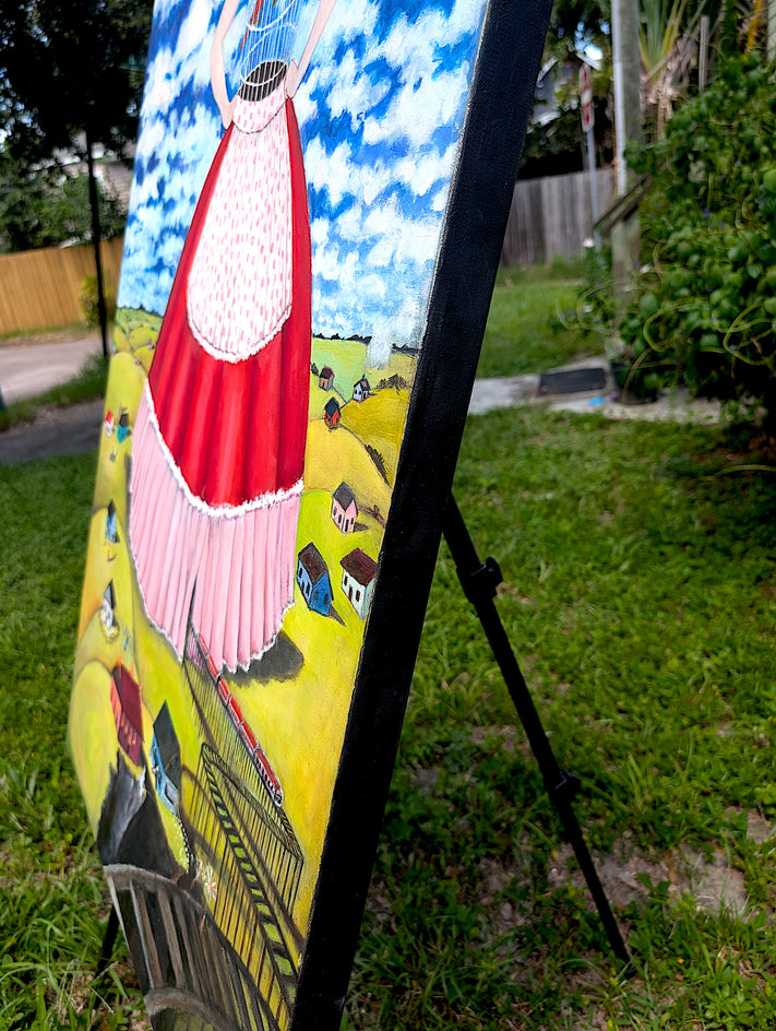 Gaining Perspective by Kat Silver |  Side View of Artwork 