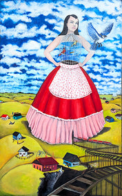 oil painting by Kat Silver titled Gaining Perspective