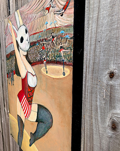 Head Held High by Kat Silver |  Side View of Artwork 