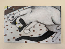 Original art for sale at UGallery.com | Hello Kitty by Kat Silver | $375 | oil painting | 6' h x 9' w | thumbnail 3