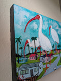 Original art for sale at UGallery.com | Ibis Invasions Part 2 by Kat Silver | $575 | oil painting | 11' h x 14' w | thumbnail 2