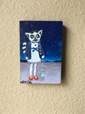 Original art for sale at UGallery.com | Lost under the Stars by Kat Silver | $250 | oil painting | 6' h x 4' w | thumbnail 3