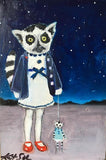 Original art for sale at UGallery.com | Lost under the Stars by Kat Silver | $250 | oil painting | 6' h x 4' w | thumbnail 1