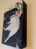 Original art for sale at UGallery.com | Lounging Diva by Kat Silver | $375 | oil painting | 9' h x 6' w | thumbnail 2