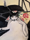 Original art for sale at UGallery.com | Lounging Diva by Kat Silver | $375 | oil painting | 9' h x 6' w | thumbnail 4