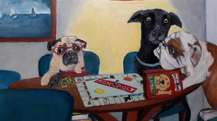 Monopoly Pups - Commission by Kat Silver |  Side View of Artwork 