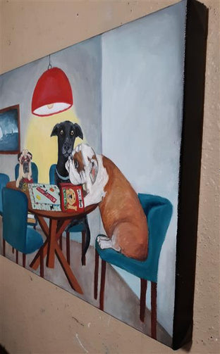 Monopoly Pups - Commission by Kat Silver |   Closeup View of Artwork 