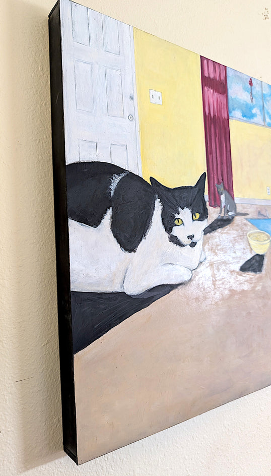 Purfectly Peaceful by Kat Silver |  Side View of Artwork 