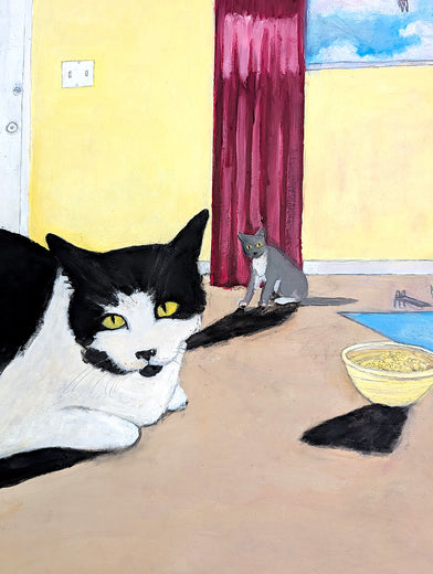 Purfectly Peaceful by Kat Silver |   Closeup View of Artwork 