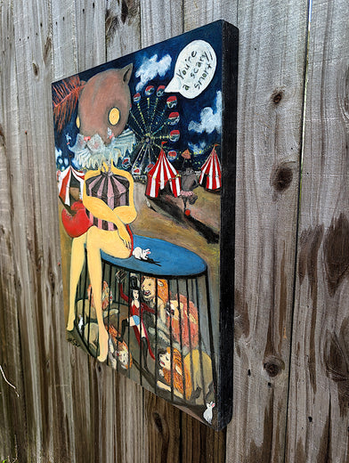 Roar if You Dare by Kat Silver |  Side View of Artwork 