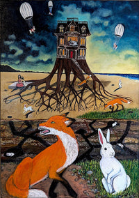 oil painting by Kat Silver titled The Spilt