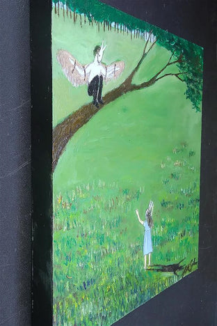 Trust Me by Kat Silver |  Side View of Artwork 