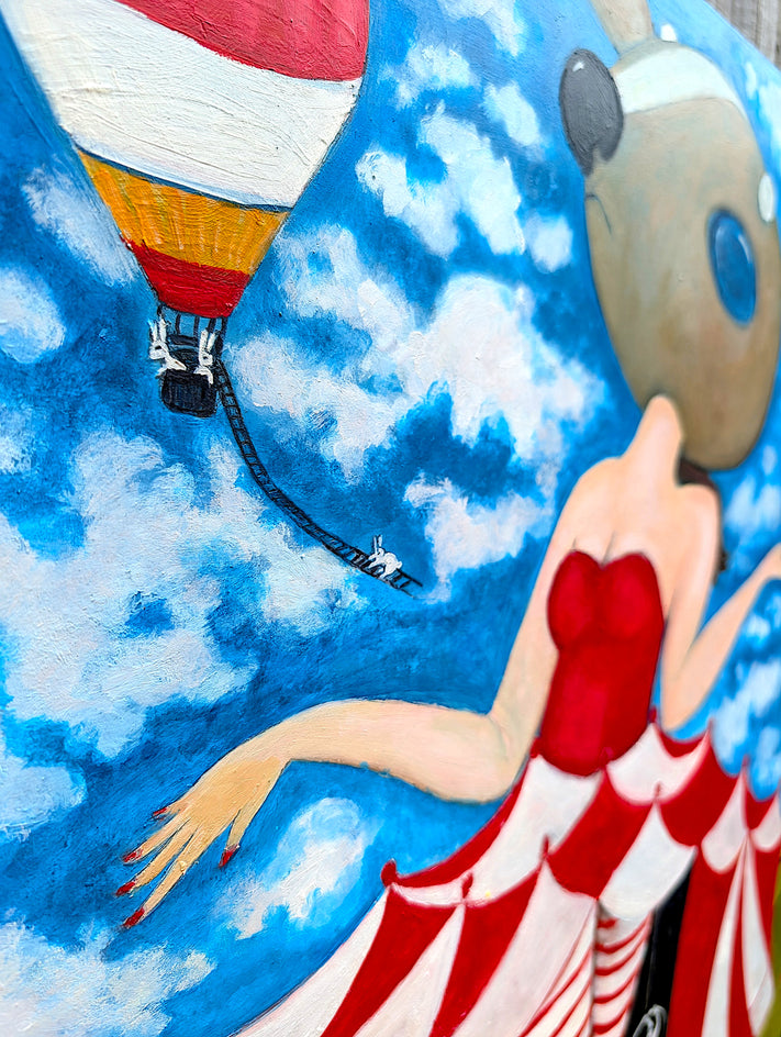 Under the Tent by Kat Silver |  Closeup View of Artwork 