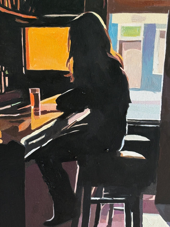 A Guy Walks into a Bar by Keith Thomson |  Closeup View of Artwork 