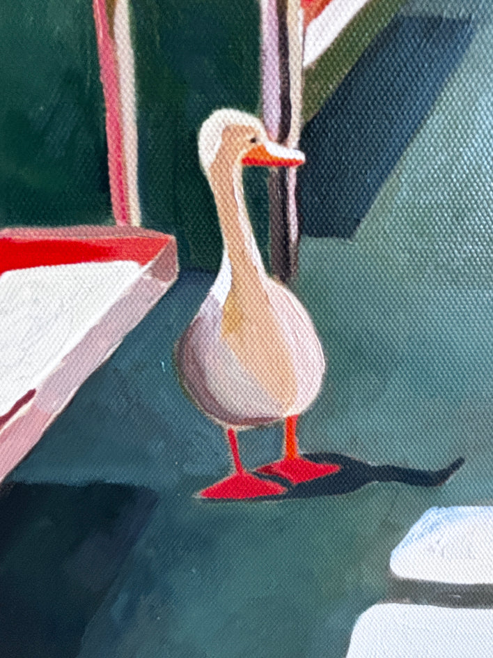 An Odd Duck by Keith Thomson |  Closeup View of Artwork 