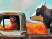 Original art for sale at UGallery.com | BFFs by Keith Thomson | $2,300 | mixed media artwork | 16' h x 24' w | thumbnail 4