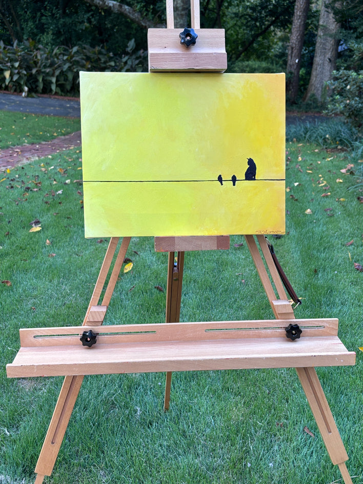 Birds and a Friend on a Wire by Keith Thomson |  Context View of Artwork 