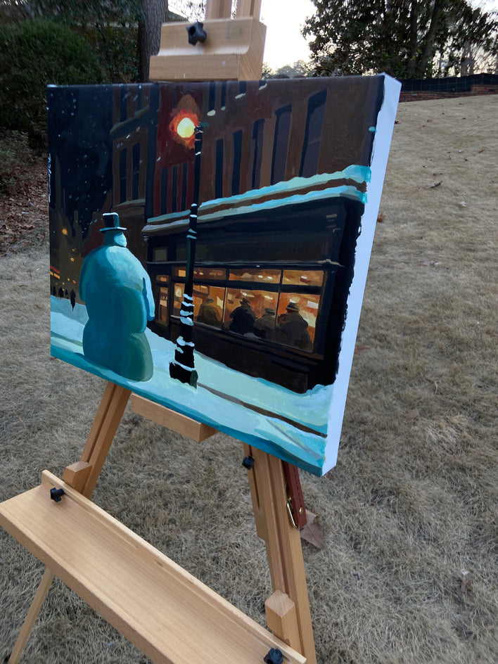 Cold One by Keith Thomson |  Side View of Artwork 