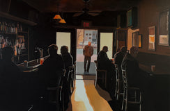 Original art for sale at UGallery.com | Divers by Keith Thomson | $2,300 | oil painting | 16' h x 24' w | thumbnail 1