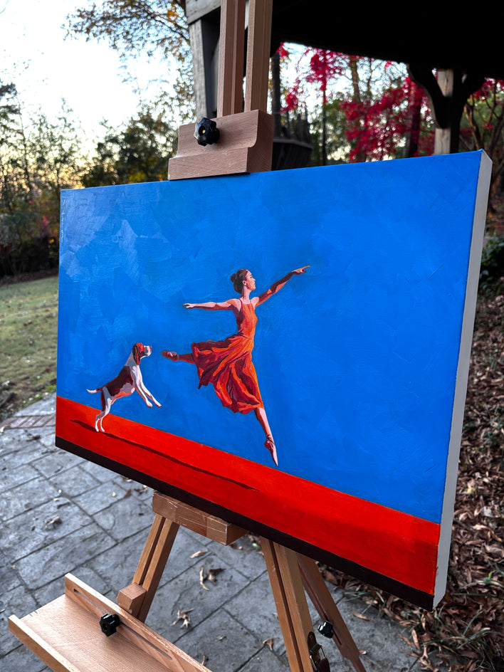 Dog Lake by Keith Thomson |  Side View of Artwork 