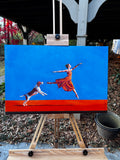 Original art for sale at UGallery.com | Dog Lake by Keith Thomson | $2,700 | oil painting | 16' h x 24' w | thumbnail 3