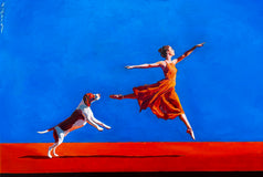 Original art for sale at UGallery.com | Dog Lake by Keith Thomson | $2,700 | oil painting | 16' h x 24' w | thumbnail 1