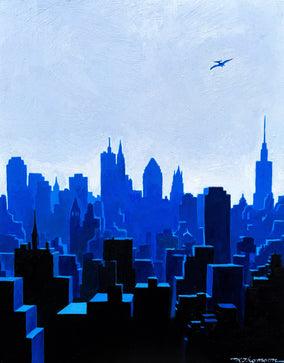 Original art for sale at UGallery.com | Early Bird by Keith Thomson | $1,475 | oil painting | 14' h x 11' w