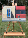 Original art for sale at UGallery.com | Elevator? by Keith Thomson | $2,700 | oil painting | 16' h x 24' w | thumbnail 3