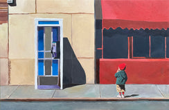 Original art for sale at UGallery.com | Elevator? by Keith Thomson | $2,700 | oil painting | 16' h x 24' w | thumbnail 1
