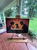 Original art for sale at UGallery.com | Family Dinner by Keith Thomson | $2,300 | oil painting | 16' h x 24' w | thumbnail 3