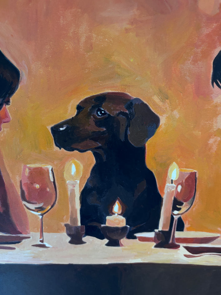 Family Dinner by Keith Thomson |  Closeup View of Artwork 